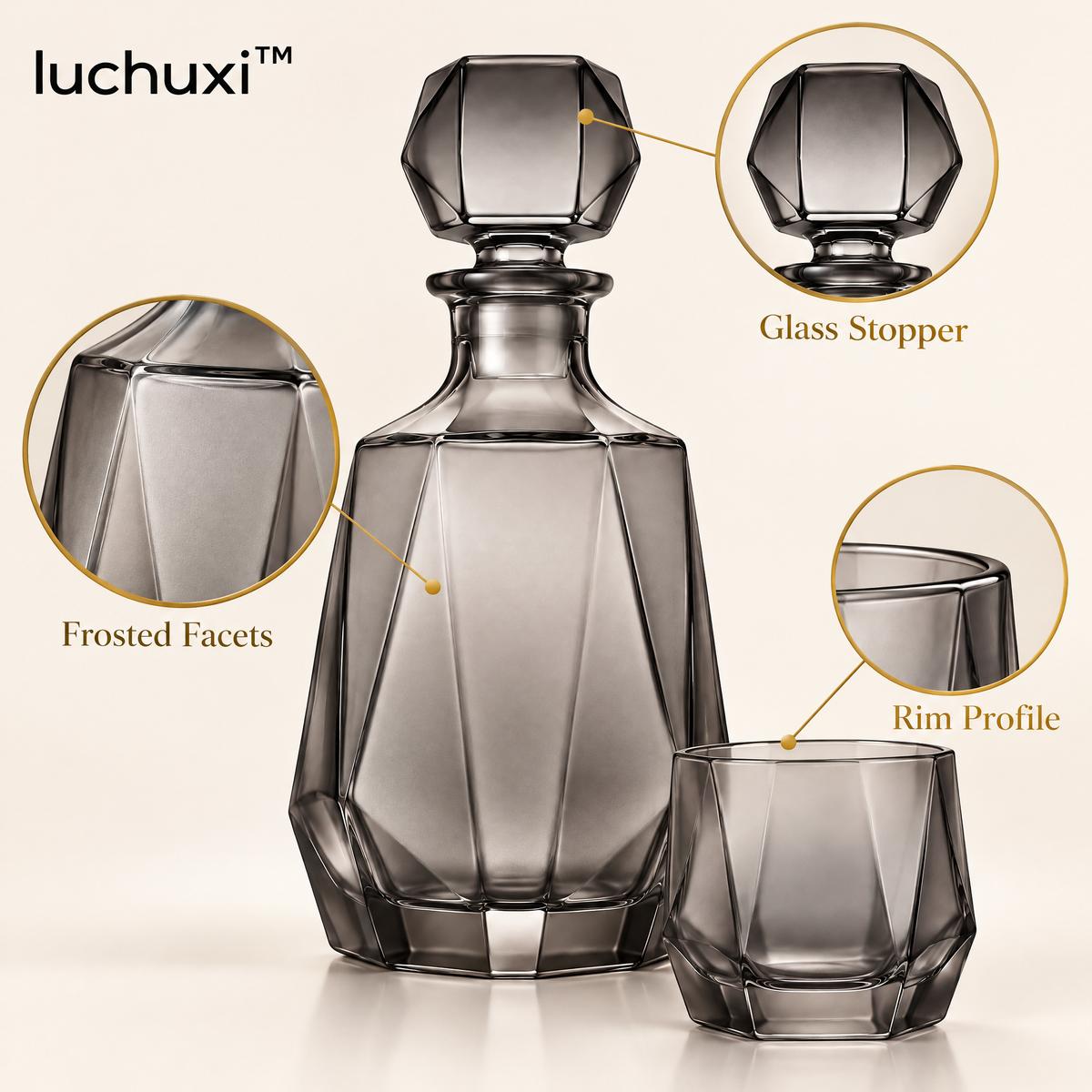 luchuxi™ Nocturne Whiskey Decanter Set – image 2