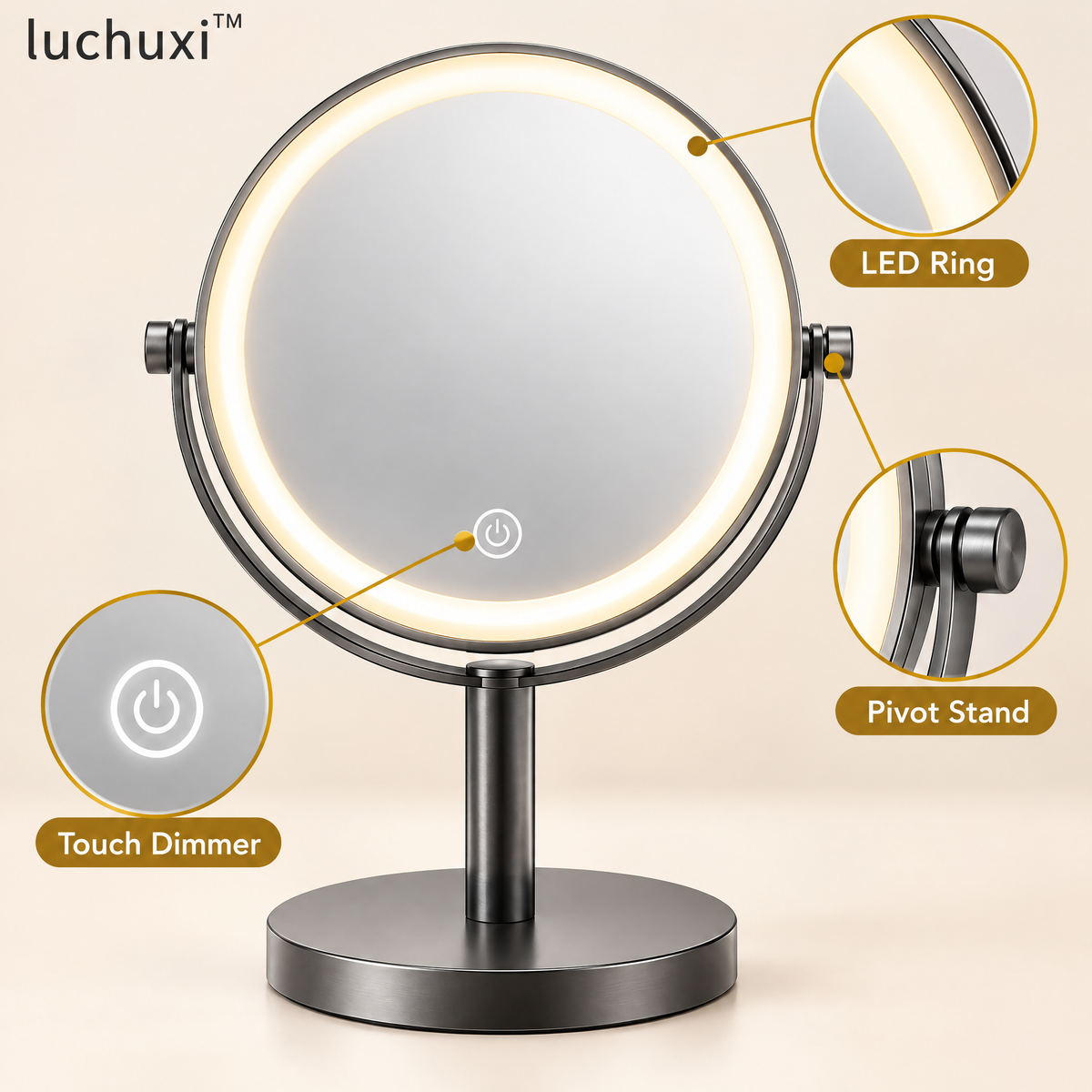 luchuxi™ Halo LED Vanity Mirror – image 2